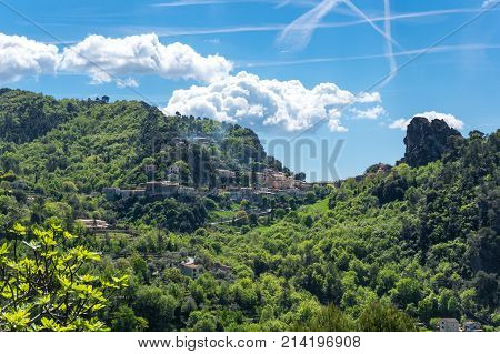 Village Gilette in Regional nature park of the Azure PreAlps France