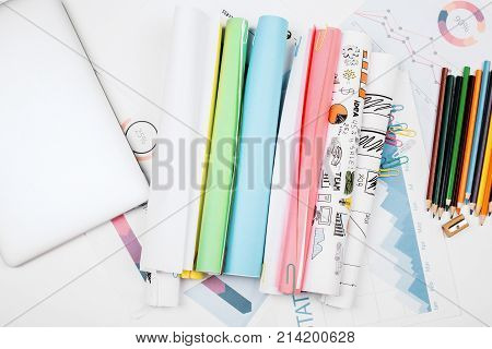 Stationery And Management Concept