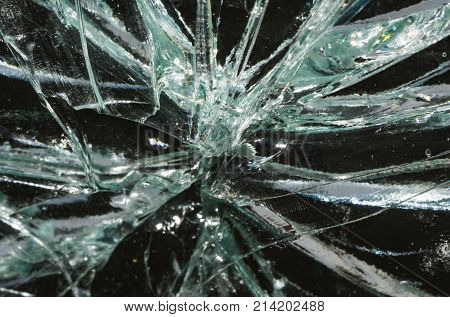 cracked glass cracked glass macro photo in the context of