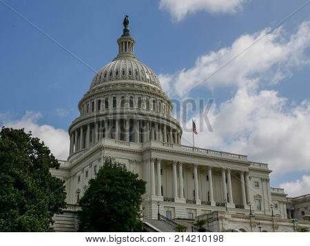 WASHINGTON DC - SEP 2017: United States Capitol building home of the Congress in Washington DC USA