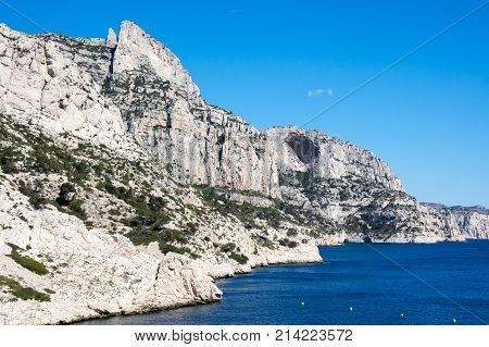 The Calanque de Morgiou one of the biggest calanques located between Marseille and Cassis France