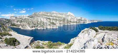 The Calanque de Morgiou one of the biggest calanques located between Marseille and Cassis France