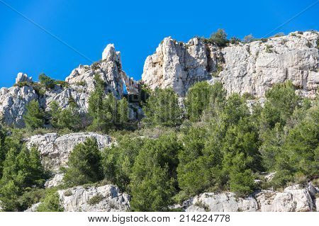 The Calanque de Morgiou one of the biggest calanques located between Marseille and Cassis France