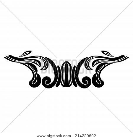 Black vintage ornament, baroque ornament, scroll ornament, engraving ornament, border ornament, floral ornament, retro pattern, antique pattern, style acanthus pattern, foliage pattern, swirl pattern decorative pattern, filigree pattern. vector