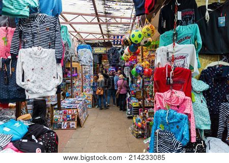 Famous Polish Market In Swinoujscie, Poland