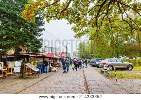 Famous Polish Market In Swinoujscie, Poland