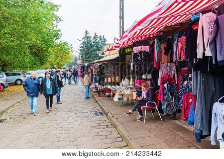 Famous Polish Market In Swinoujscie, Poland
