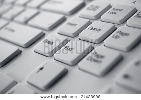 Dettaglio tastiera bianca