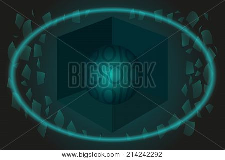 Eye technology concept abstract vector cryptographic illustration or background