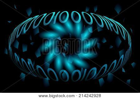 Eye technology concept abstract vector cryptographic illustration or background