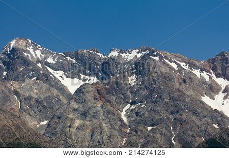 mountains with snow in Kazakhstan . In the park in nature