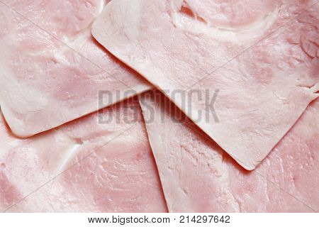close up of fresh ham pork arraging on plate