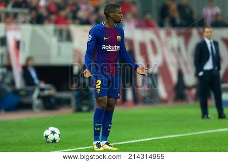 Uefa Champions League Game Between Olympiacos Vs Fc Barcelona