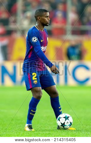 Uefa Champions League Game Between Olympiacos Vs Fc Barcelona
