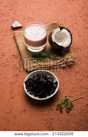 Solkadhi or sol kadhi, A famous drink from Goa or Maharashtra`s Konkan region