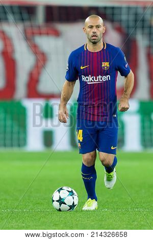Uefa Champions League Game Between Olympiacos Vs Fc Barcelona