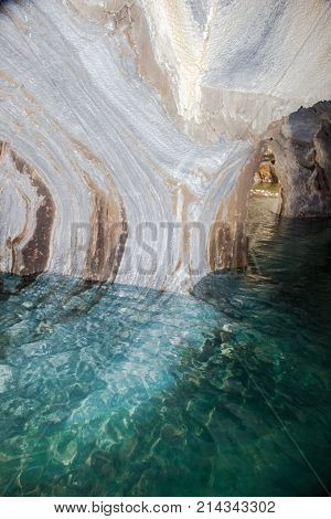 Detail Marble Chapel Chile Puerto Tranquilo Austral Road