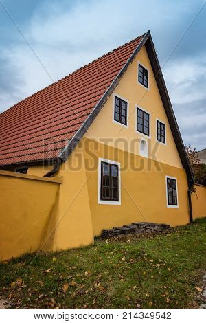 Colorful Old Anabaptist House In Velke Levare (slovakia)