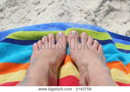 Pés na praia