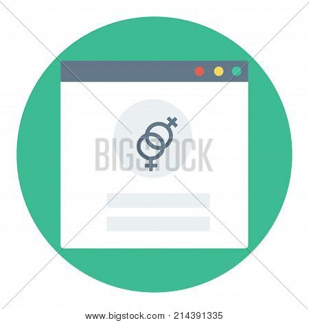 Trendy login or authorization screen with homo or lesbian orientation icon. Member settings frame or employee profile