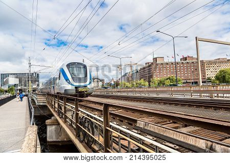 Modern  Train In Sweden
