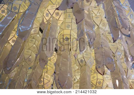 Paper Lantern In Loy Krathong (yi Peng) Festival In Thailand