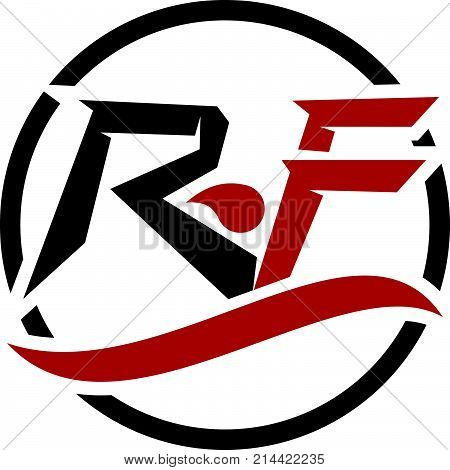Modern Solution Letter R F Logo Design Template Vector