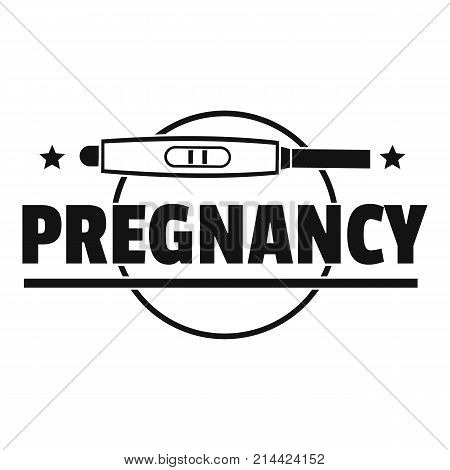 Pregnancy test logo. Simple illustration of pregnancy test vector logo for web