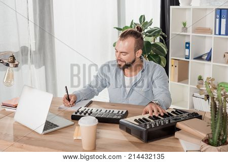 Sound Producer Working With Mpc Pads