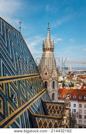 View From The Tower Of The St. Stephen's Cathedral, Vienna, Austria