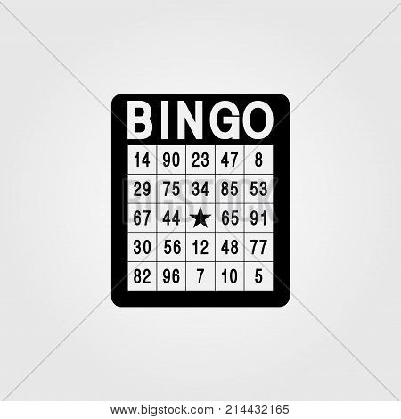 Bingo. Single Flat Icon On White Background.