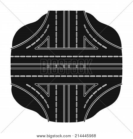 Autobahn single icon in black style.Autobahn vector symbol stock illustration .