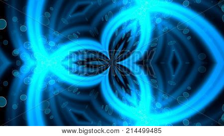 Vj Fractal Glowing Kaleidoscopic Background. Background Motion With Fractal Design