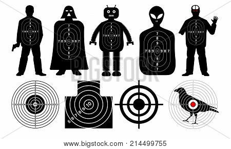 Set of target for shooting , vector