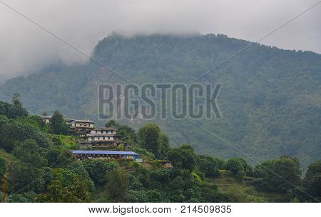 Mountain Village In Grandruk, Nepal