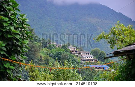 Mountain Village In Grandruk, Nepal