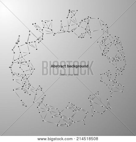 3D Geometric Vector Background For Business Or Science Presentation.