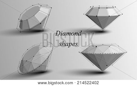 3D Geometric Vector Background For Business Or Science Presentation.