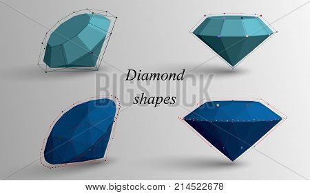 3D Geometric Vector Background For Business Or Science Presentation.