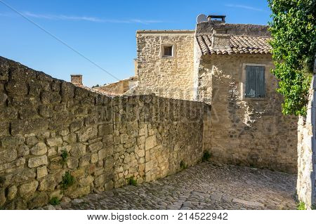 Street of town Oppede-le-Vieux in Provence France