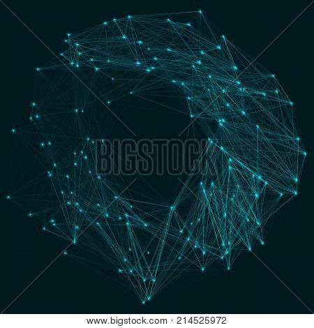 3D Geometric Vector Background For Business Or Science Presentation.