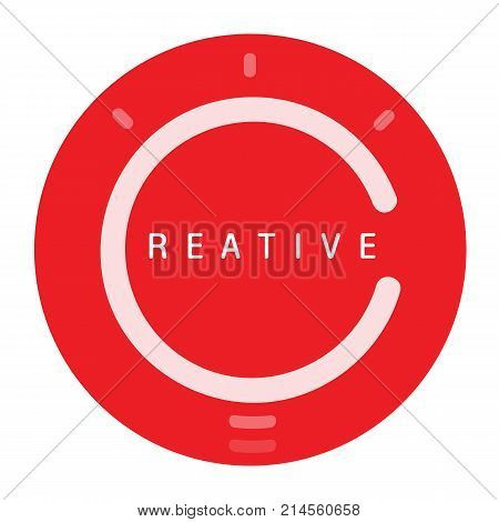 Logo Creative icon Red color simple style