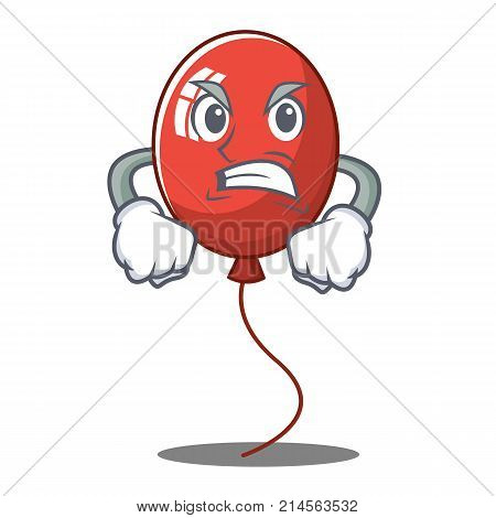 Angry balloon character cartoon style vector illustration