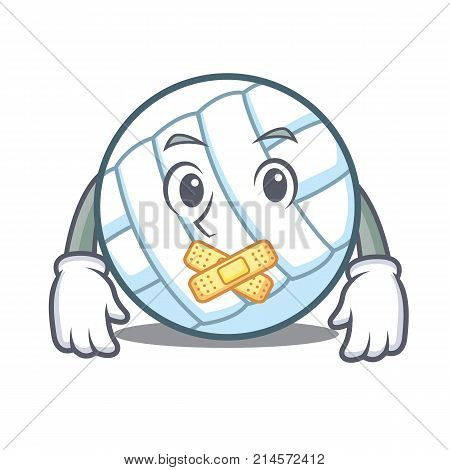 Silent volley ball character cartoon vector illustration