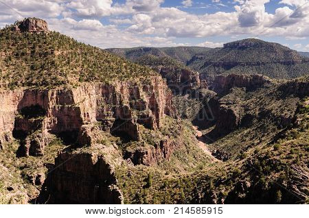 Overlook of the Becker Butte and the Salt River in the Fort Apache Reservation, Arizona