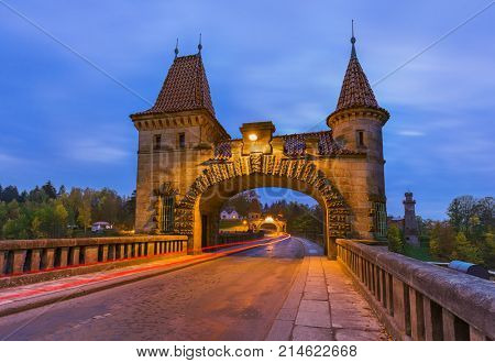 Dam Les Kralovstvi in Czech - travel and nature background