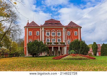 Castle Detenice in Czech - travel and architecture background