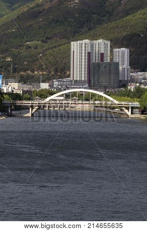 TAIAN DAQIAO Bridge in Dali city ,Yunnan province China.