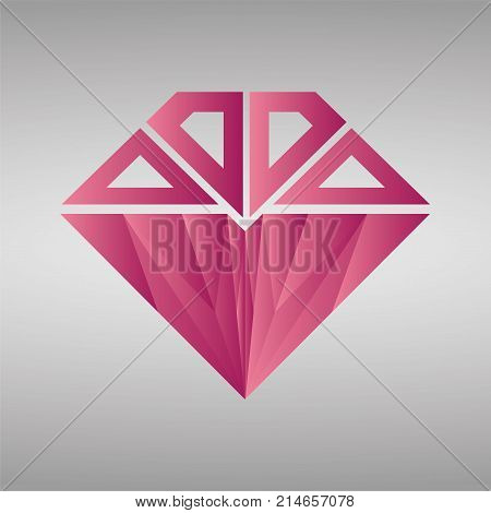 Diamond pink logo vector icon symbol illustration.