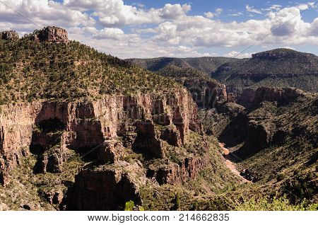 Overlook of the Becker Butte and the Salt River in the Fort Apache Reservation, Arizona